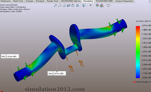 آموزش تحلیل قطعات مونتاژ شده در سالیدورک simulation