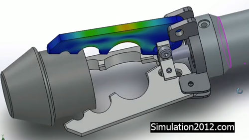 آموزش تحلیل خستگی فک های گریپر در simulation solidworks