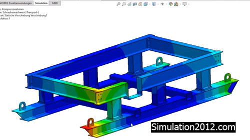 آموزش تحلیل شبیه سازی فریم استیل با simulation solidworks